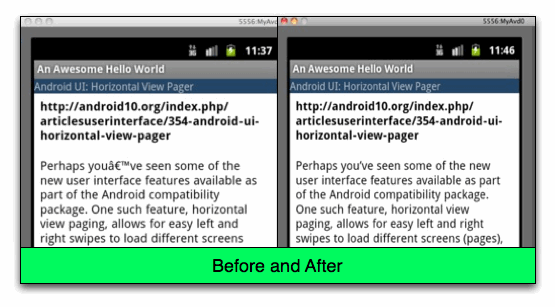 Android before after