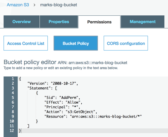 s3 action does not apply to any resource(s) in statement